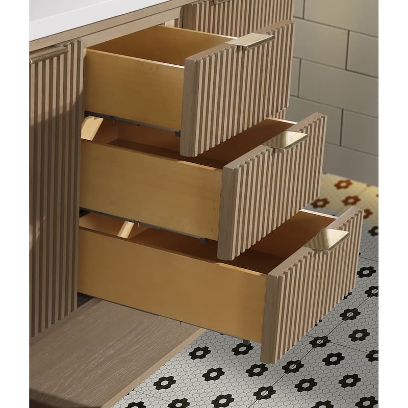 Ari Bath San Diego 55" Freestanding Bathroom Vanity Oak