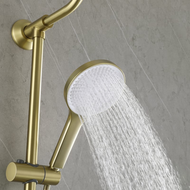 Wall-mounted complete shower system with soap dish (not including the rough-in valve)