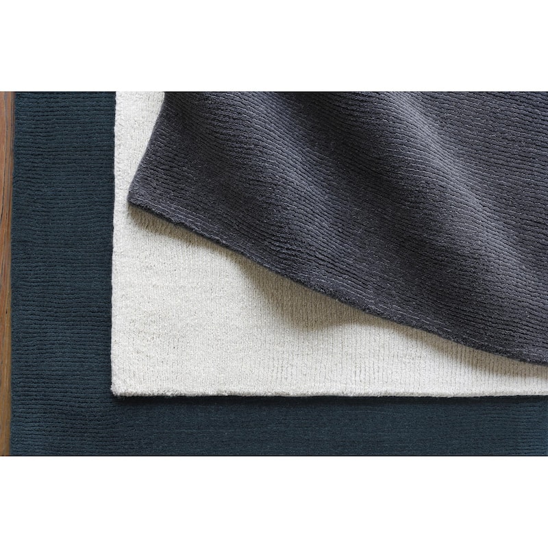 Livabliss Mystique Casual Solid Area Rug - Navy - 6' x 9'