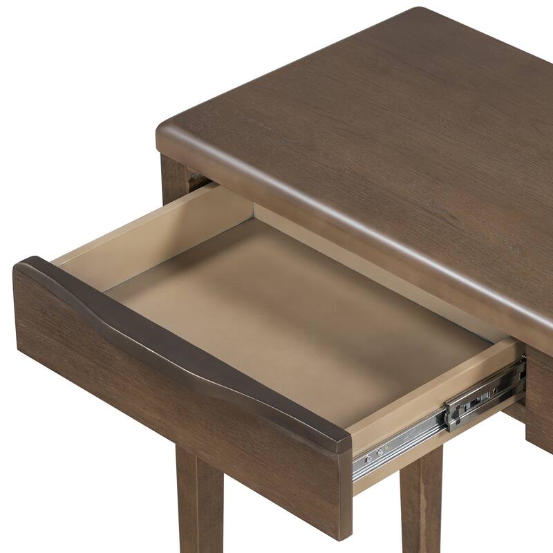 59.84"Elegant Console Table,Light Luxury Entryway Table with 3 Drawers,Farmhouse Sofa Table with Soft-Corner Design