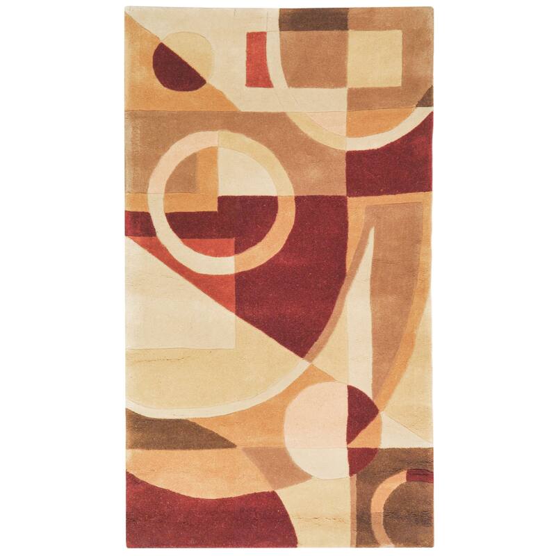 SAFAVIEH Rodeo Ula Necibe Hand-tufted Wool Retro Area Rug - 2'6" x 4' - Beige/Multi
