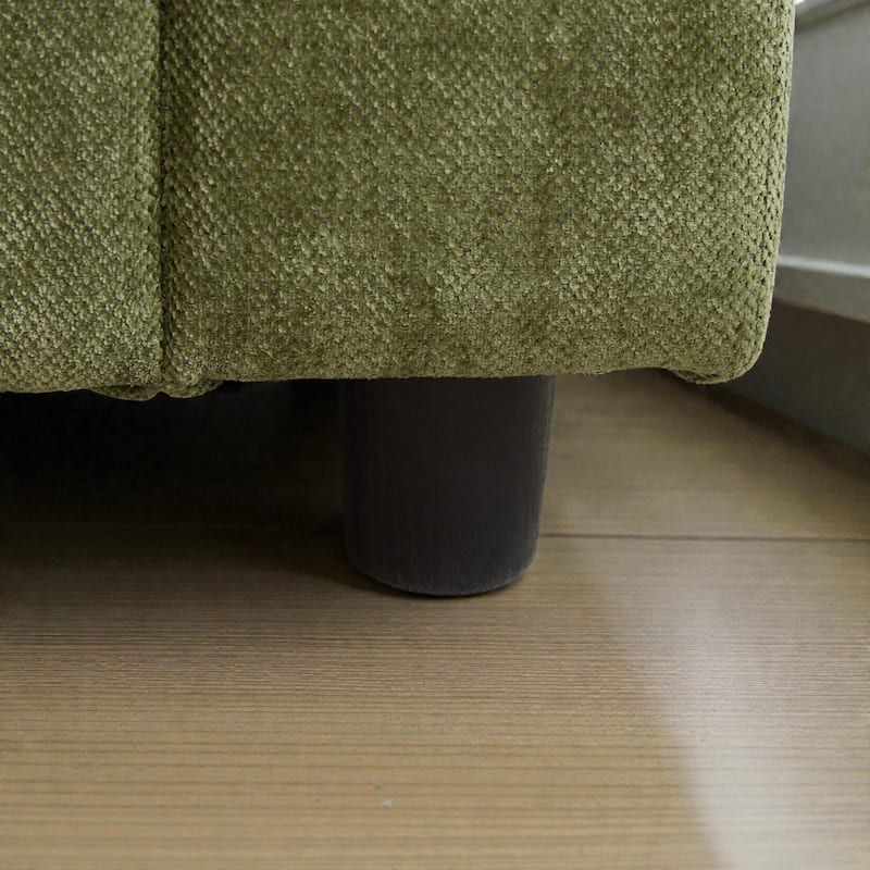 94.8" Chenille Deep Seat Sofa, Modern Cloud-Like Upholstered 3-Seater Couch for Living Room, Bedroom, Office & Apartments