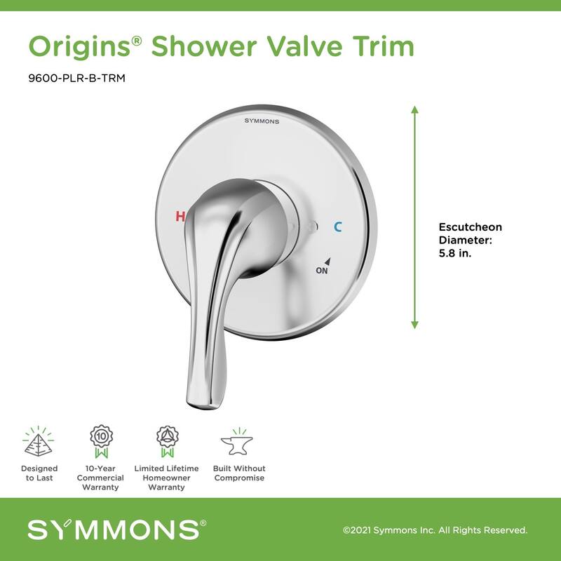 Symmons Origins Single Function Pressure Balanced Valve Trim Only with