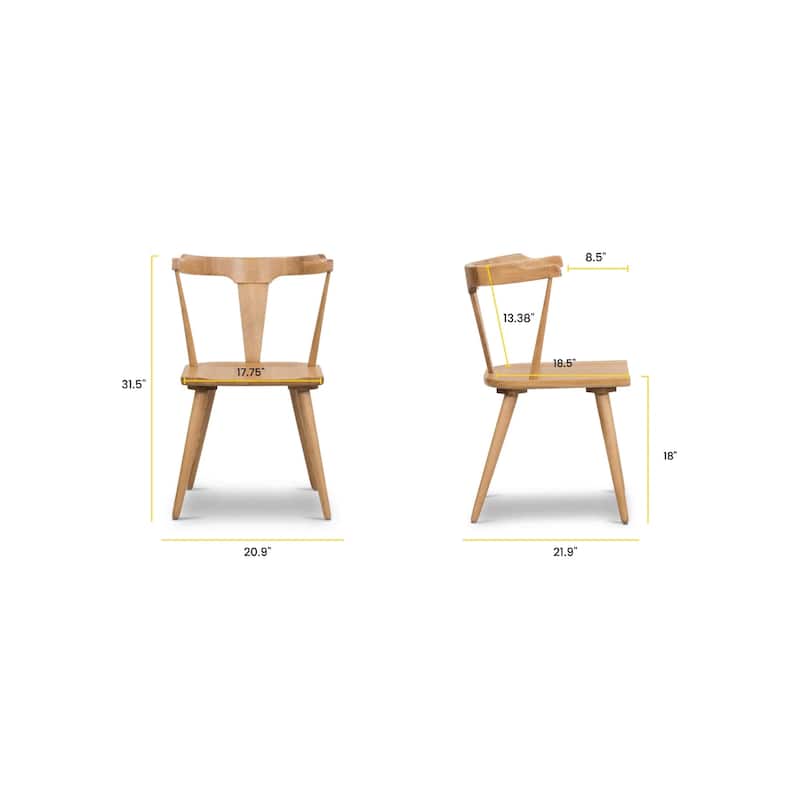 Poly and Bark Enzo Solid Oak Wood Dining Chair