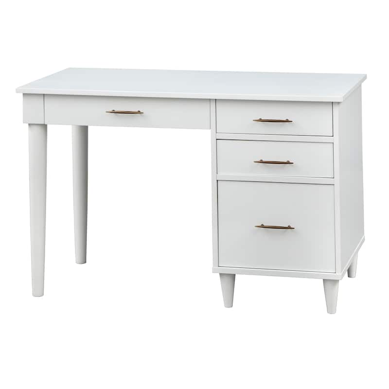 Lifestorey Ana Mid-Century Modern Desk - White