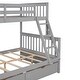 preview thumbnail 34 of 71, Classic Wooden Bunk Bed,Twin-Over-Full Bunk Bed with Ladders and Two Storage Drawers