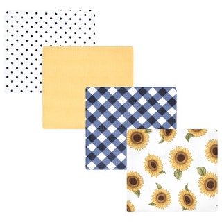 Hudson Baby Infant Girls Cotton Flannel Receiving Blankets, Sunflower, One Size - Sunflower - One Size