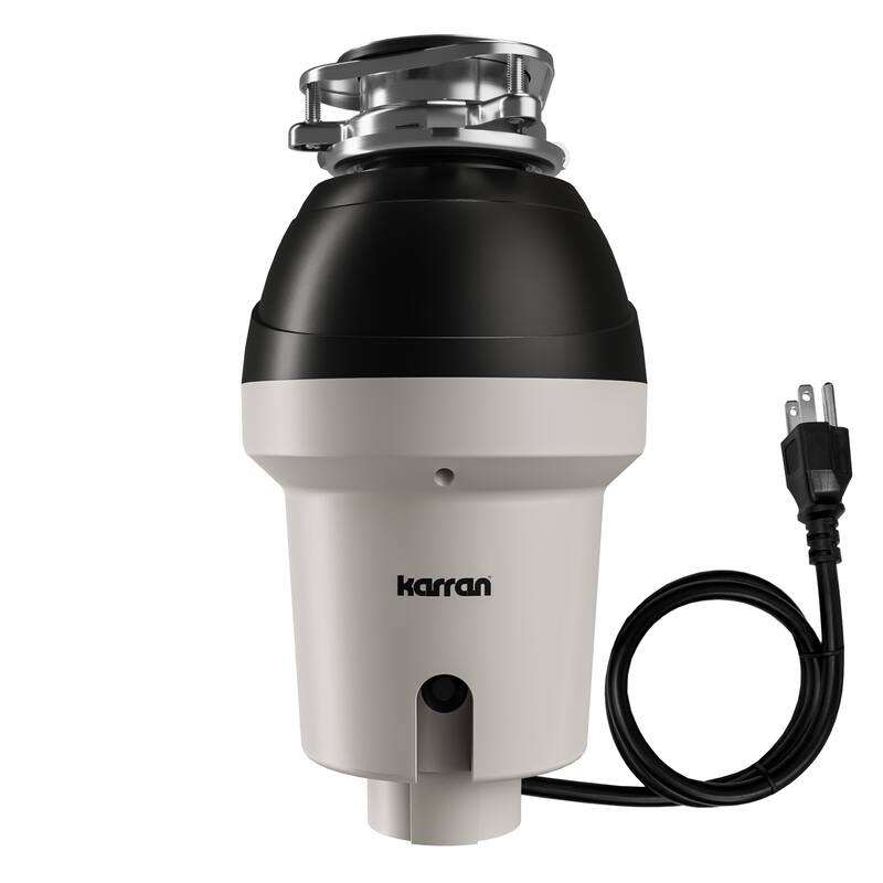 1-1/4 HP Continuous Feed Garbage Disposal for Kitchen Sinks with Power Cord and Accessories included - Black and Grey