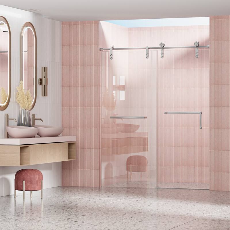 56-60"W x 76"H Single Sliding Glass Shower Door