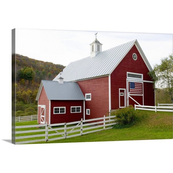 Shop Classic New England Farm With Red Barn And White Fence