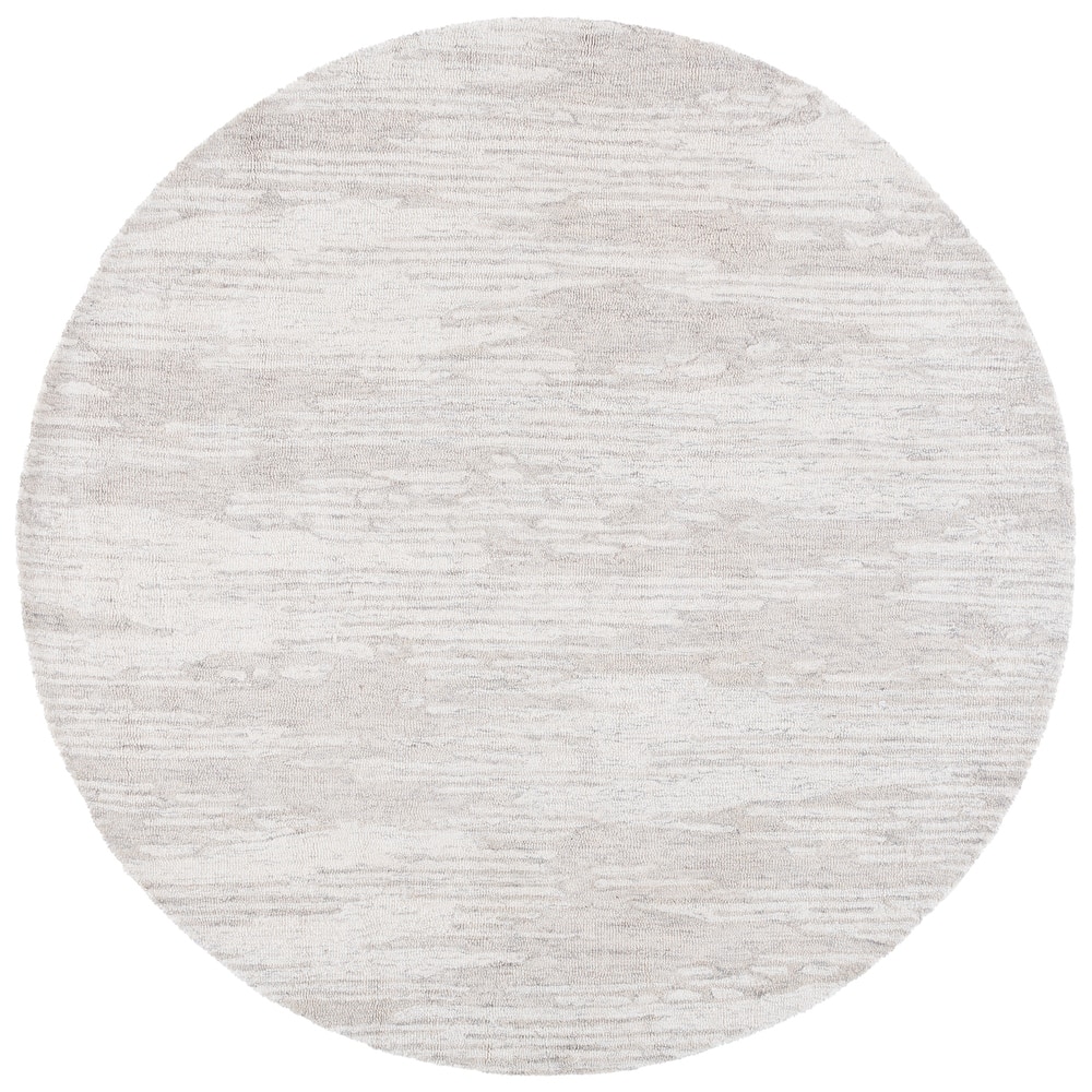 SAFAVIEH Handmade Ebony Sandy Wool Rug