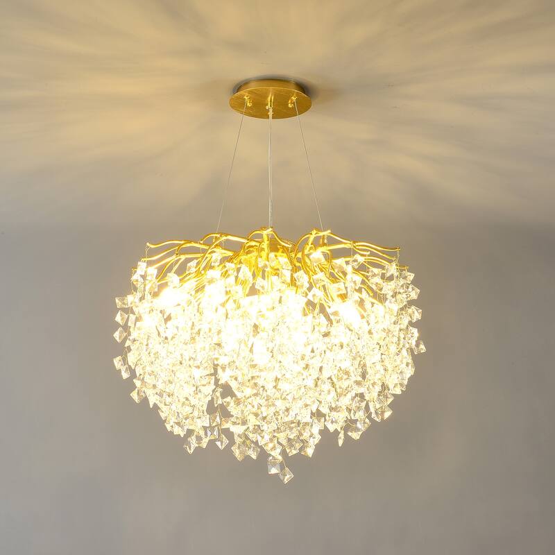 Modern High-End Romantic Golden Branch-Shaped Ceiling Lamp Suitable For Dining Room And Living Room
