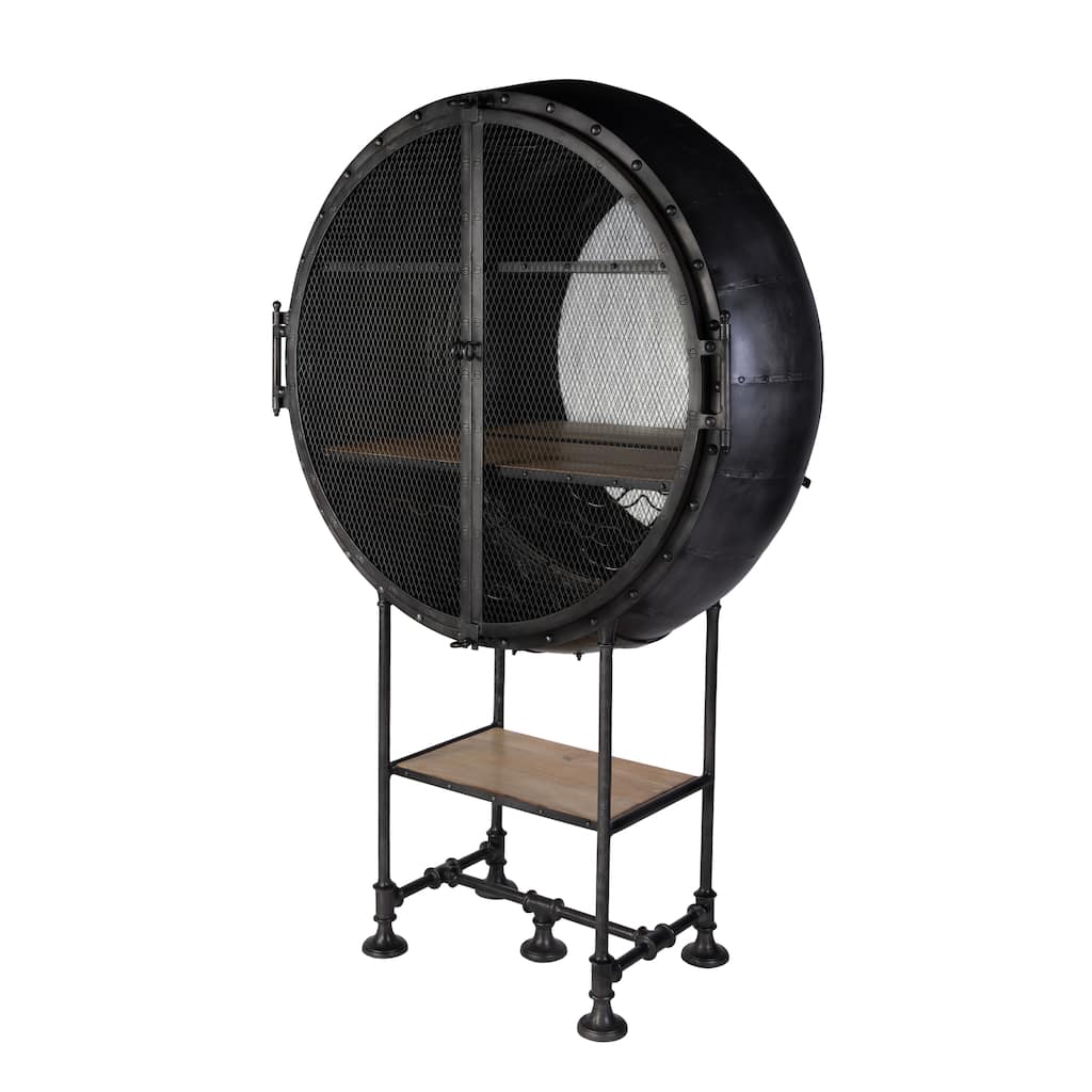 Roanoke 43 in W x 69 in. H Iron Bar Cabinet