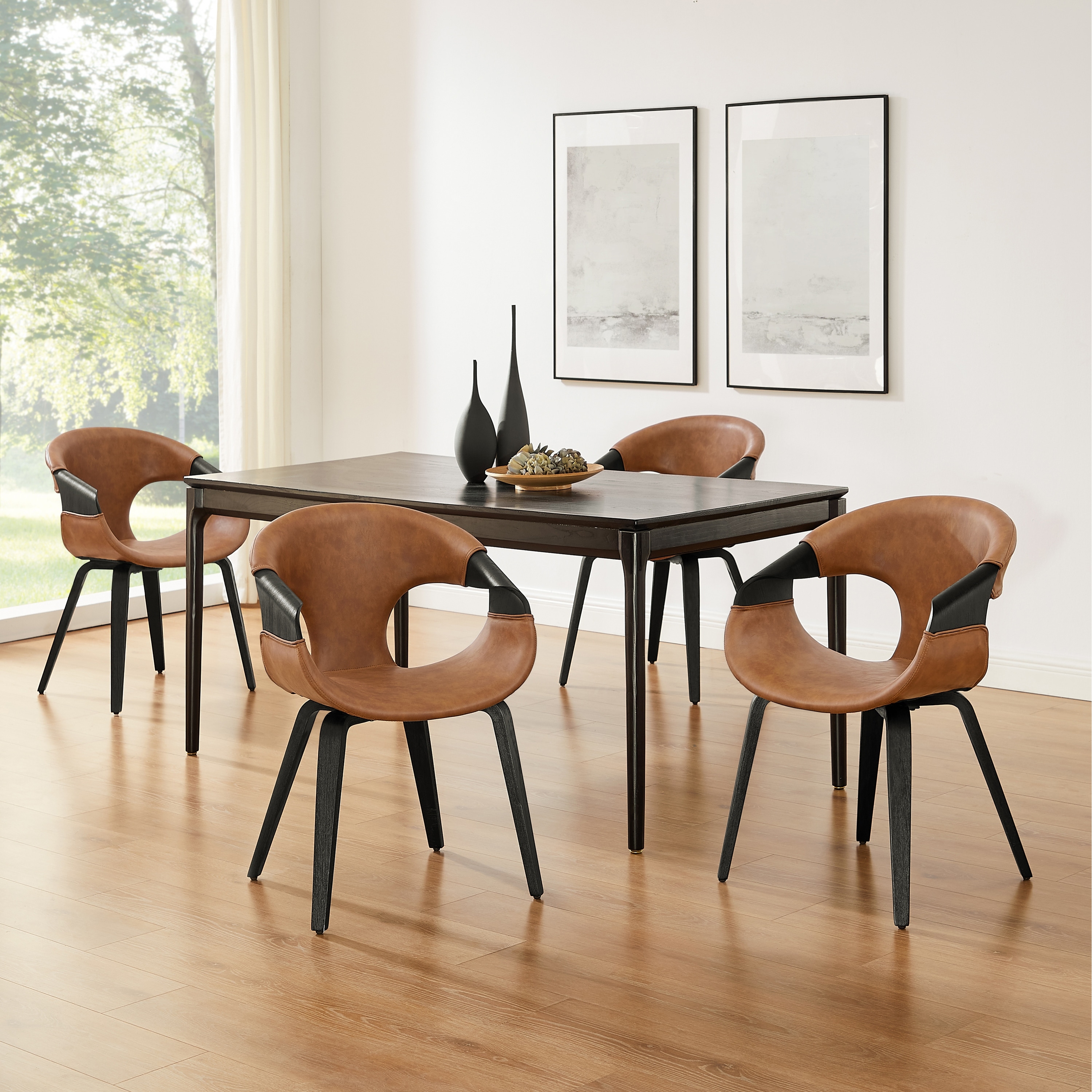 Modern leather side chair cheap