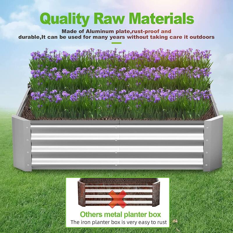 Garden Bed Outdoor Aluminum Planter Kit Bed Bath & Beyond 37926034