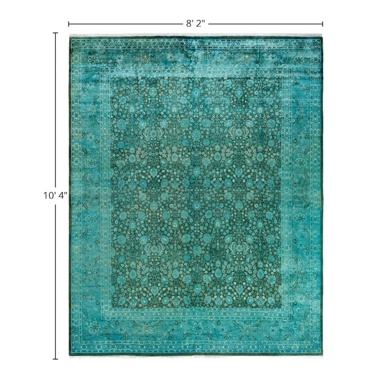 Fine Vibrance One-of-a-Kind Hand-Knotted Area Rug - Brown, 8' 2" x 10' 4" - 8' 2" x 10' 4"