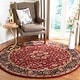 preview thumbnail 2 of 24, SAFAVIEH Handmade Heritage Dwan Traditional Oriental Wool Rug 6' Round - Red/Navy - Round