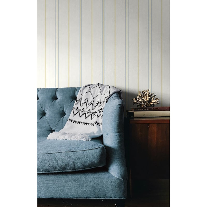Seabrook Designs Chantilly Stripes Unpasted Wallpaper
