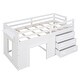preview thumbnail 36 of 58, Vintage Clean Design Twin Size Loft Bed with Cabinet and Shelf,Versatility Galore and Solid Wood Construction