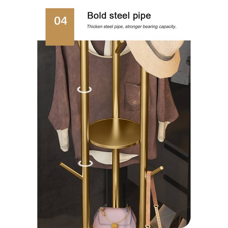 Marble Clothes Rack Mobile Clothes Storage Rack