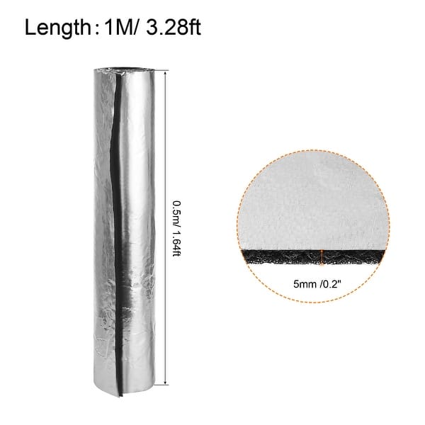 Aluminium Foil Duct Tape, Adhesive Silver Foil Tape Heat-Resistant Waterproof, Metal Roll Gaffer Tape For