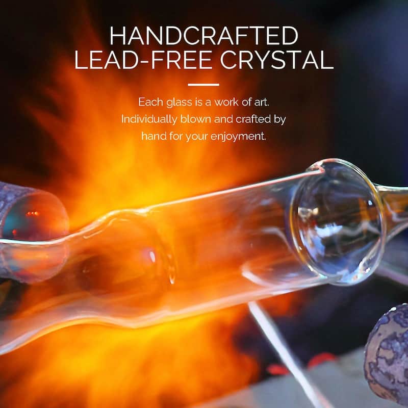 Final Touch Set of 2 Gin Lead Free Crystal Glasses - 27 oz