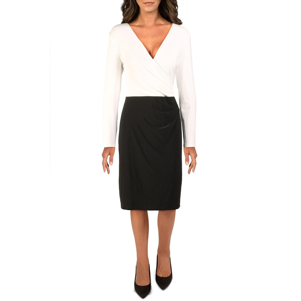 ralph lauren two tone dress