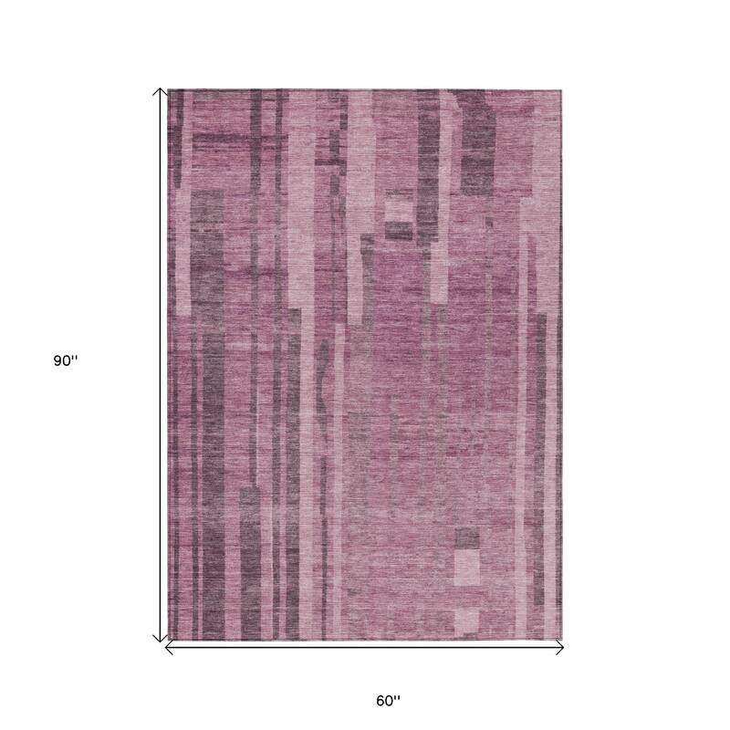HomeRoots Striped Transitional Rectangle Outdoor Rug