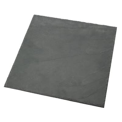 Creative Home Genuine Slate 12" x 12" Square Food, Cheese, Dessert Serving Board, Serving Platter