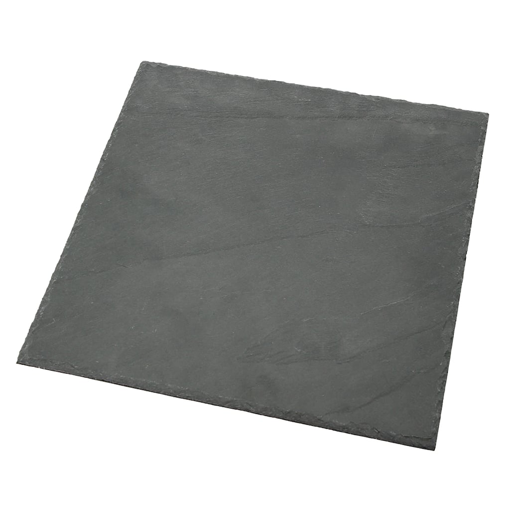 Creative Home Genuine Slate 12" x 12" Square Food, Cheese, Dessert Serving Board, Serving Platter