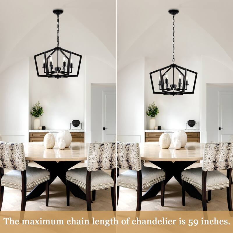 6-Light Classic Candlestick Hanging Linear Chandelier Lighting for Kitchen Island