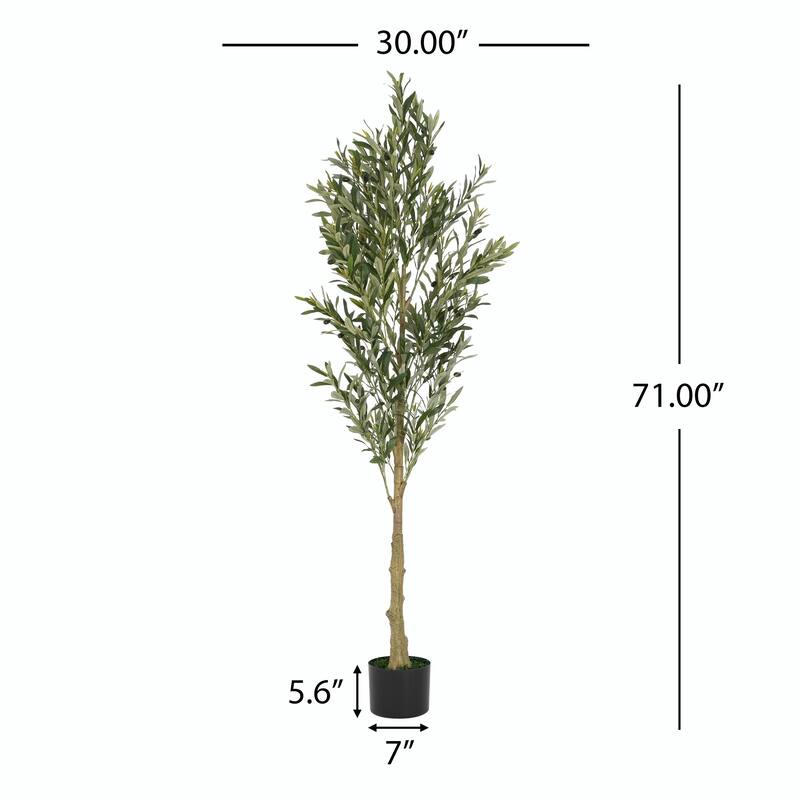 6' Artificial Olive Tree with Decorative Pot