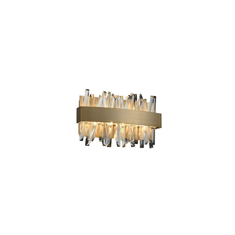 Allegri 030230 Glacier 2 Light 8" Tall ADA LED Bathroom Sconce - Brushed Champagne Gold