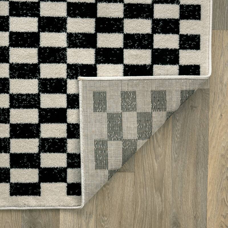 Distressed Abstract Area Rug