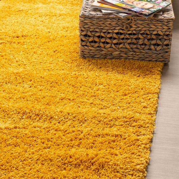 Shop Machine Woven Cozy Solid Shag Rug 3 Feet 3 Inches X 5 Feet 3