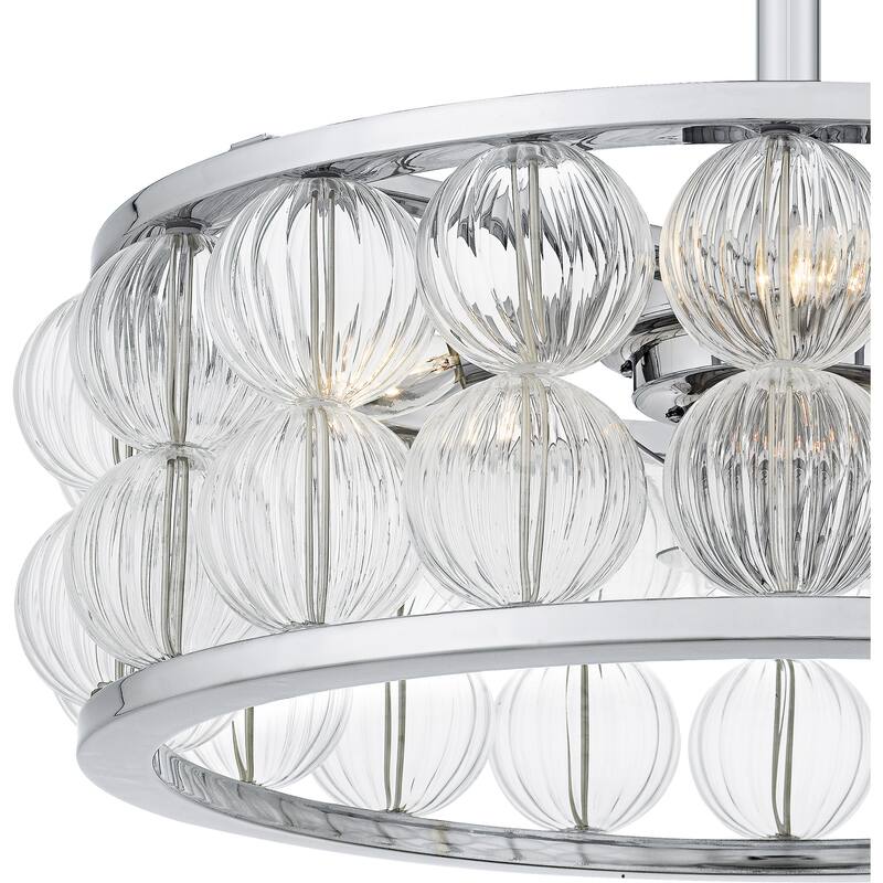 Terrarock 4-Light Polished Chrome Fan Light