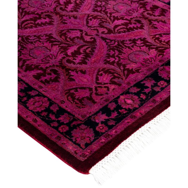 Overdyed One-of-a-Kind Hand-Knotted Area Rug - Pink - 2' 8" x 10' 1"