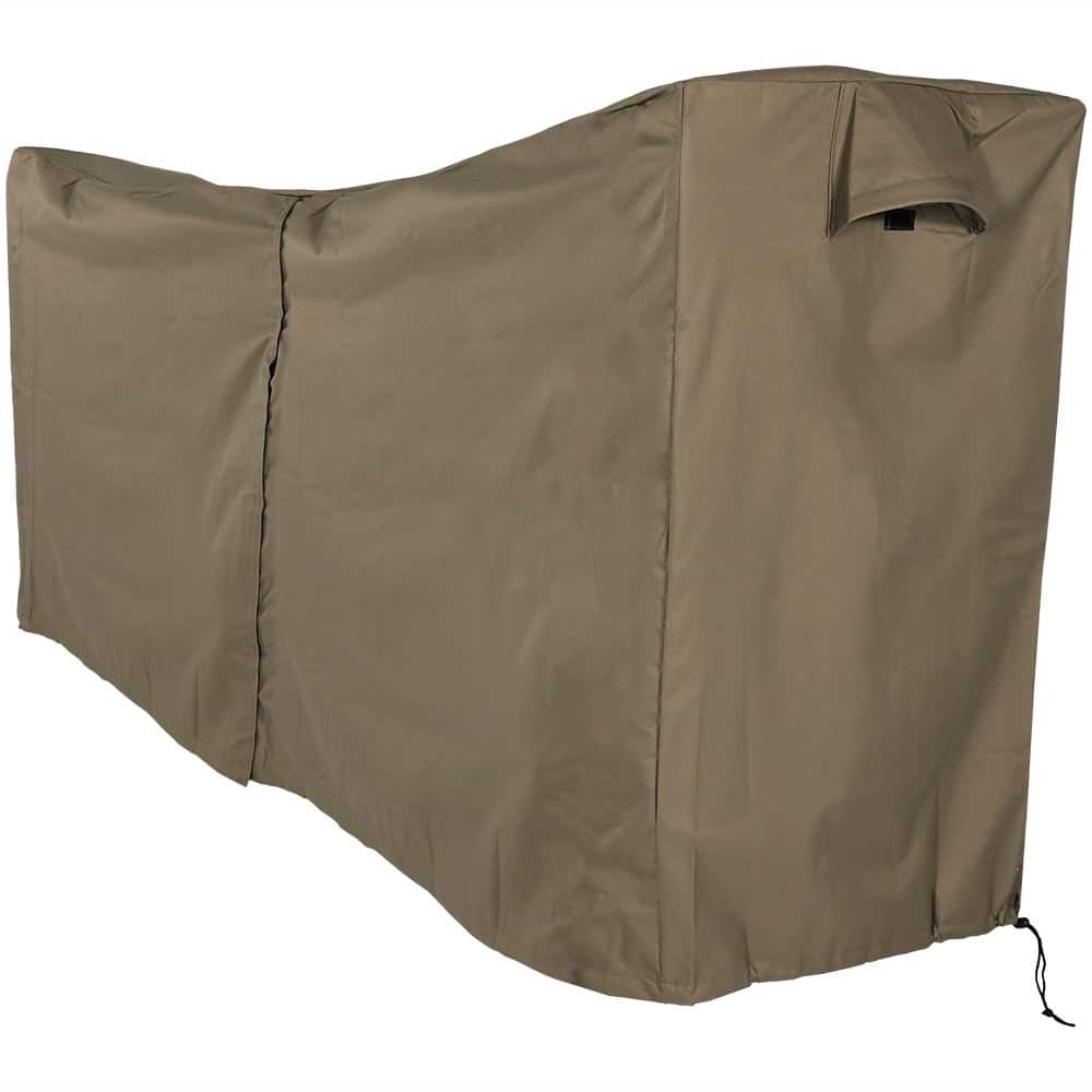 Sunndyaze Heavy-Duty Khaki Firewood Log Rack Cover - Cover Only - 8-Foot