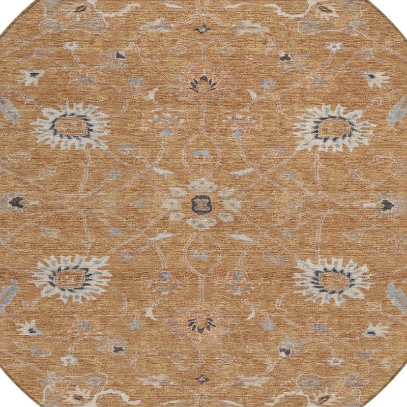 HomeRoots Floral Traditional Rectangle Outdoor Rug