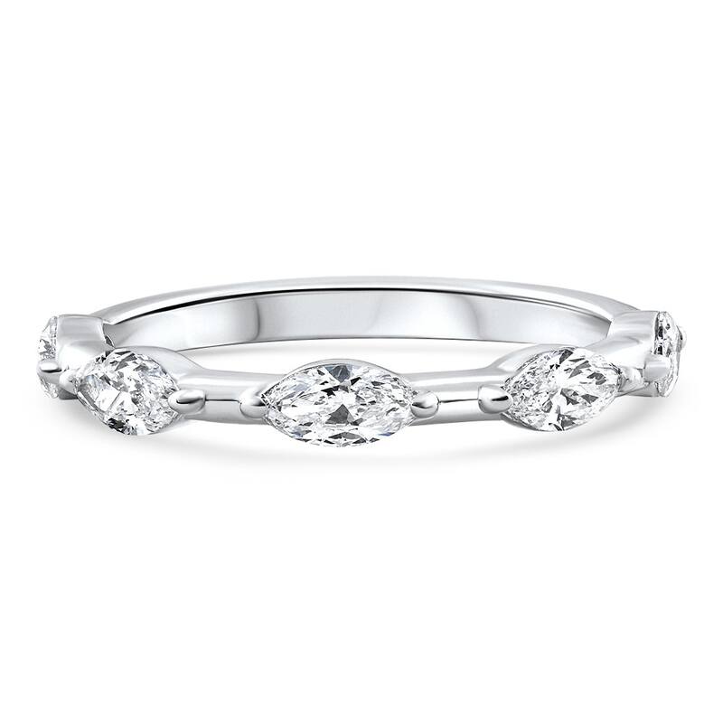 .80Ct Marquise Cut Diamond Wedding Ring Stackable Band Gold Lab Grown