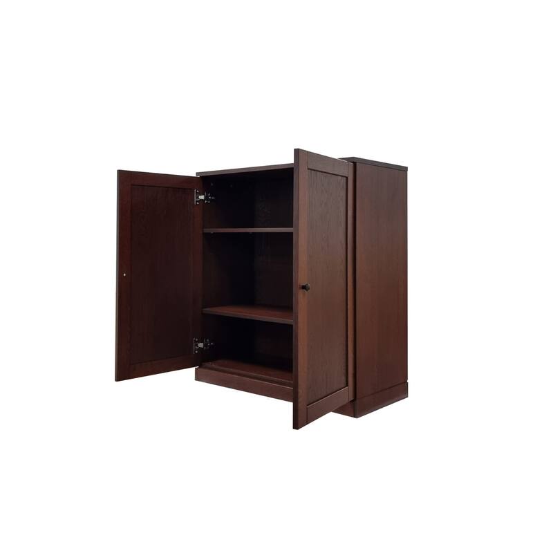 Palace Imports Premium 100% Solid European Oak Hardwood Modular Dining Room Cabinet with Shaker Doors - 64" Wide, 71.5" Tall
