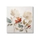 preview thumbnail 1 of 10, Stupell Beige Flowers Red Detail Canvas Wall Art Design by Lazar Studio 17 x 17