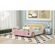 preview thumbnail 3 of 6, Full Size Car-Shaped Bed with Cushion and Footboard Storage