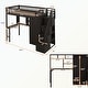preview thumbnail 25 of 33, Twin size Loft Bed with Bookshelf,Drawers,Desk,and Wardrobe
