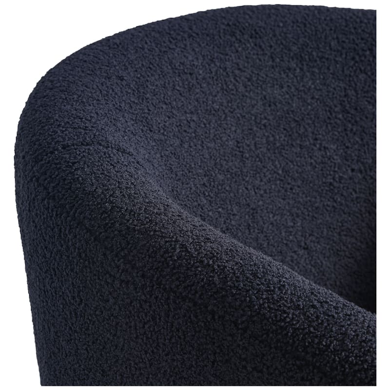 Bayville Sherpa Polyester Upholstered Faux Shearling Barrel Chair - (Set of 2)
