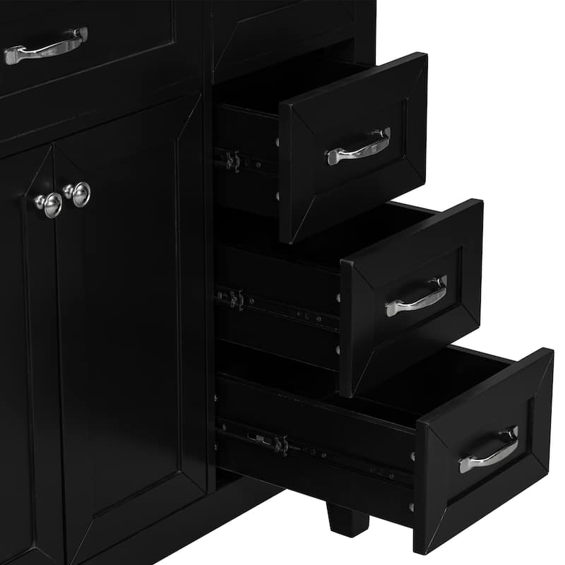 Roomfitters 36" Bathroom Vanity without Sink, Cabinet Base Only, Bathroom Cabinet with Drawers, Solid Frame and MDF Board