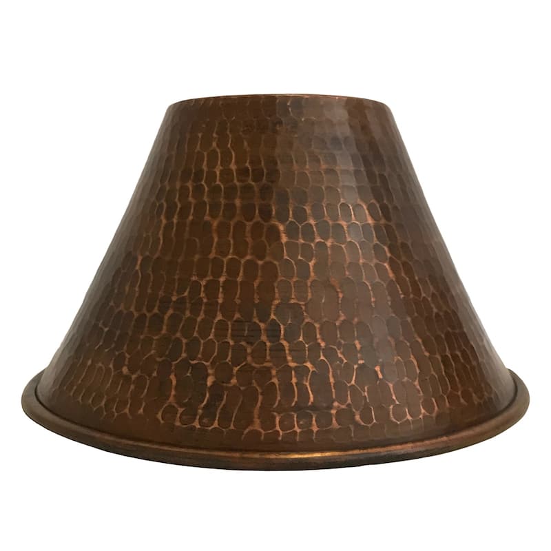 Hammered Copper 7-in Cone Pendant Light Shade in Oil Rubbed Bronze (SH-L300DB)