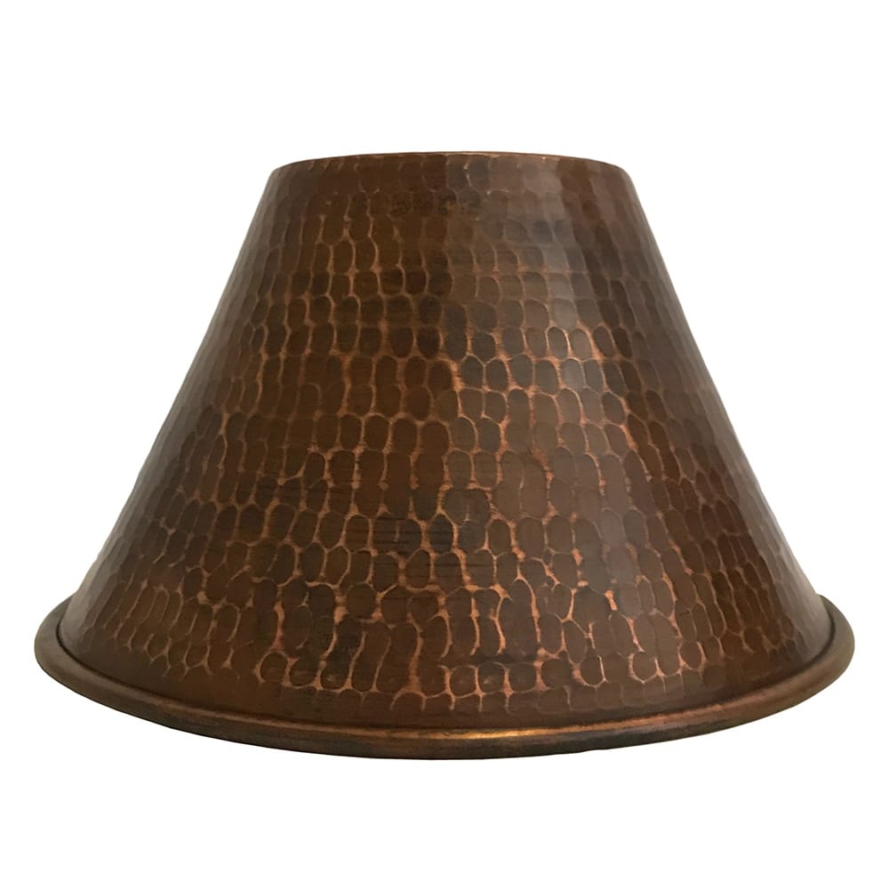 Hammered Copper 7-in Cone Pendant Light Shade in Oil Rubbed Bronze (SH-L300DB)