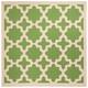 SAFAVIEH Courtyard Dorthey Indoor/ Outdoor Patio Backyard Rug - 5'3" x 5'3" Square - Green/Beige