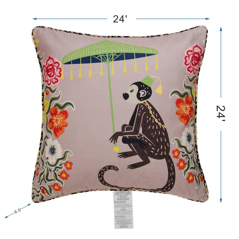 StyleCraft Maharaja Monkey Right Side Throw Pillow